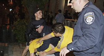 Euro: Ukraine, Russian fans get into brawl after match