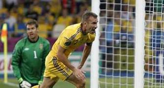 Shevchenko double gives Ukraine winning start