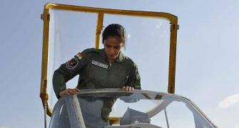 PHOTOS: Saina on Cloud 9 after IAF aircraft sortie