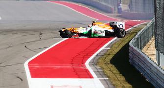 US GP: Sutil crashes, Di Resta in 15th as Force India return pointless