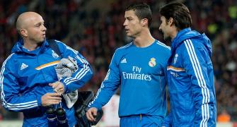 La Liga Photos: Ronaldo hurt as Real, Barca and Atletico cruise