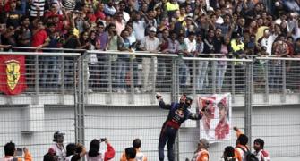 Vettel reprimanded after winning fourth title at Indian F1 GP