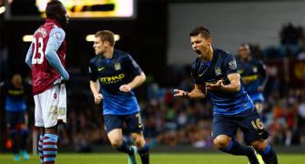 EPL in Pix: Late goals give Man City victory at Villa