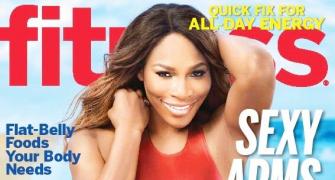 Serena flaunts curvaceous figure with Eva