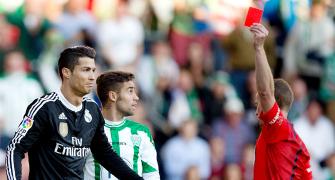 La Liga: Ronaldo sent off as late Bale penalty hands Real victory
