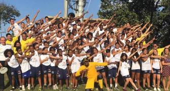 Bolt invites favela kids to training base in Rio