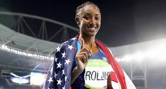 It's 1-2-3 for USA: Rollins leads medal sweep in 100 hurdles