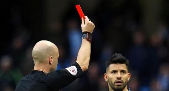 Man City's Aguero gets four-match ban for violent conduct