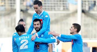 Serie A: Five-goal Napoli go top after Inter lose at home