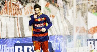 La Liga PHOTOS: Barca crack 35-match win record after Messi treble
