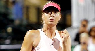 PHOTOS: Sharapova struggles but advances on return