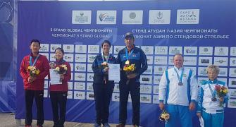 Mairaj-Rashmmi bag gold at Asian Shotgun C'ship