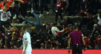 HORROR as football stadium collapses during French league game