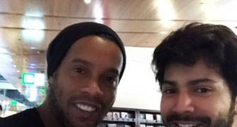 When Varun Dhawan met soccer legend Ronaldinho!
