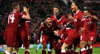 Champions League PIX: Liverpool rout Man City at Anfield