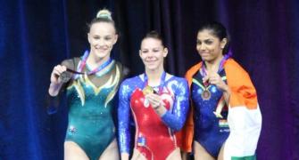 Historic! Aruna wins bronze at Gymnastics World Cup