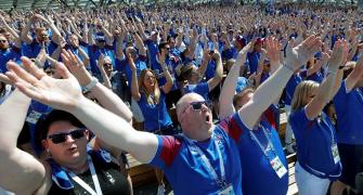 PHOTOS: Iceland fans warm up with Viking clap