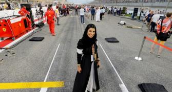 Saudi woman drives F1 car on HISTORIC day