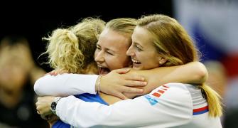 Fed Cup final PIX: Czechs take 2-0 lead over US, eye 6th title