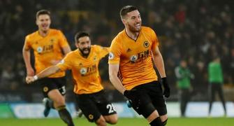 EPL: City's title bid fades after collapse at Wolves