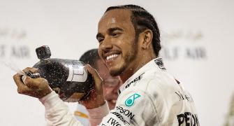 PIX: Hamilton wins Bahrain F1 GP