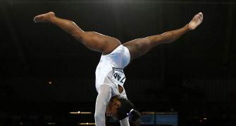 Biles by miles: US gymnast claims another record