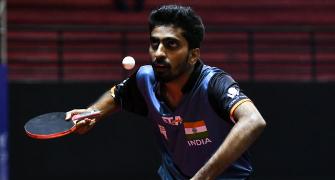 TT ace Sathiyan training with robot during lockdown