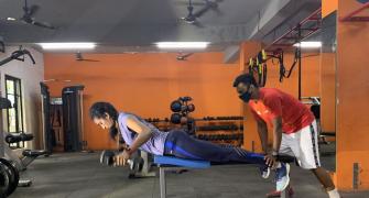 Sindhu hits the gym!