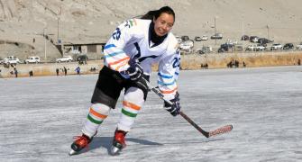SEE: Ladakhis take to ice hockey on frozen lakes