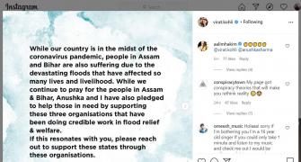 Flood relief in Assam, Bihar: Kohli-Anushka step up