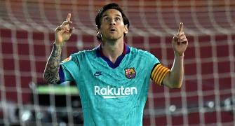 PIX: Messi leads Barcelona to flying return
