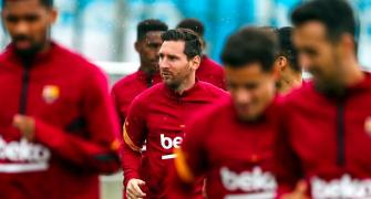 SEE: Messi in good spirits during Barca training