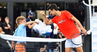 Out then in, Djokovic plays a set in Adelaide
