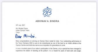 Bindra pens heartwarming letter for Mirabai Chanu