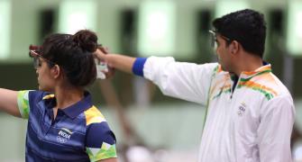 Chaudhary-Bhaker flop in 10m mixed Air Pistol final