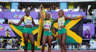 PIX: Fraser-Pryce leads Jamaican sweep in women's 100m