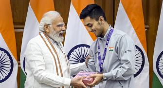 Lakshya fulfils his promise, gifts 'Bal Mithai' to PM