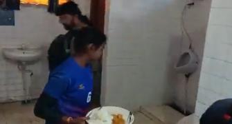 Kabaddi players served food in a toilet in UP stadium