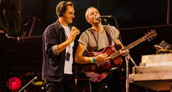 PHOTOS: Federer rocks Coldplay concert