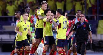 PIX: Messi's Argentina lose; Colombia shock Brazil