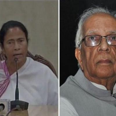 Image result for Bad war of words between Mamata Banerjee and Governor tripathi