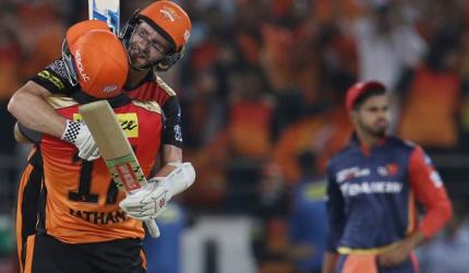 PHOTOS: Sunrisers win by 7 wickets, Daredevils out of IPL