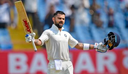 What was unusual about Kohli's Rajkot century?