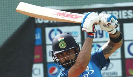 PIX: India cricketers hit the nets with eye on 2nd ODI win