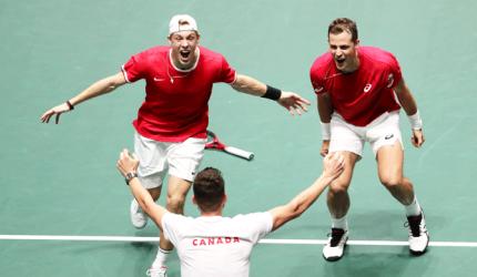 Davis Cup PIX: Canada down Australia to enter semis