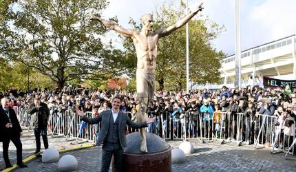 Angry fans vandalise Ibrahimovic's statue in Malmo