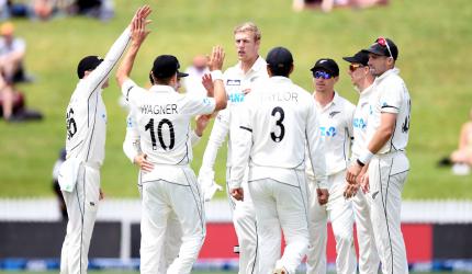 PIX: Dominant NZ register record win over Windies