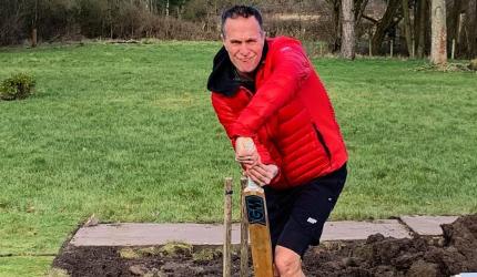 Michael Vaughan takes a dig at the pitch again