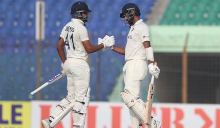 1st Test: Pujara, Iyer lead India fightback vs B'desh