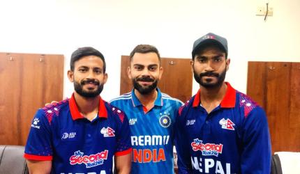 Starstruck Nepal players enjoy a slice of Kohli